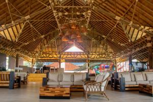 Χώρος καθιστικού στο Hotel Campestre las Camelias