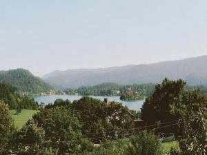 a view of a lake with mountains in the background at Home in Bled in Bled