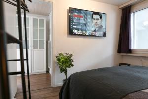 Postel nebo postele na pokoji v ubytování Spirit Apartments - Balkon - Bergsicht - Parkplatz