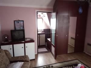 ein Wohnzimmer mit Couch und Fernseher in der Unterkunft VILLA MI - JA Brestovacka Banja in Bor