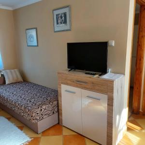 TV a/nebo společenská místnost v ubytování Mediterrán Vendégház