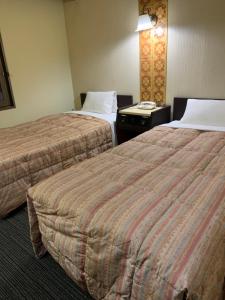 金沢市にある金沢フレックスホテルの部屋にベッドが2つあるホテルの部屋 +8枚の写真