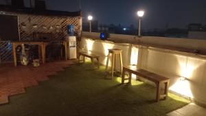 Balkón nebo terasa v ubytování Sprinklers