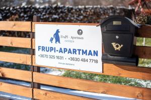 Certifikát, ocenenie alebo iný dokument vystavený v ubytovaní FruPi-Apartmanok