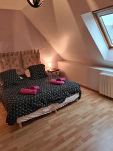 Postel nebo postele na pokoji v ubytování gîte Brocéliande - Closeries du Golfe