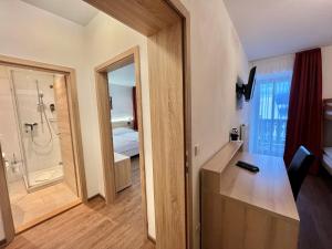 Voodi või voodid majutusasutuse Landgasthof Schwarzberg toas