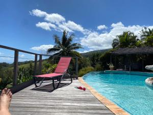 Bazén v ubytování Globe trotter Lodge Tahiti nebo v jeho okolí
