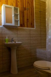 Koupelna v ubytování Cabañas Aliwen Panguipulli