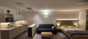Posteľ alebo postele v izbe v ubytovaní Wellness apartmány Říčky v Orlických horách