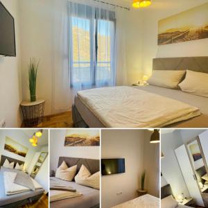 Postel nebo postele na pokoji v ubytování MonteRelax Apartments Becici