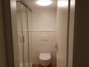 Koupelna v ubytování Gasthaus Hirschen AG, Oberiberg