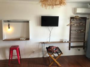 TV a/nebo společenská místnost v ubytování Pied à terre du front de mer