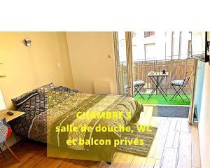 Postel nebo postele na pokoji v ubytování COLIVING TOUT CONFORT- LOOS LES LILLE-MAISON PARTAGEE-7 chambres-5 sdb-6WC-LOOS LES LILLE