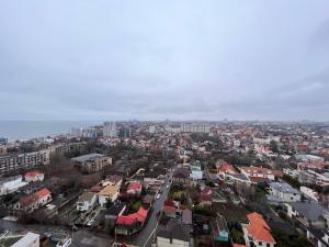 Výhľad na mesto Odesa alebo výhľad na mesto priamo z apartmánového hotela