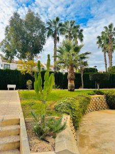 Vonkajšia záhrada v ubytovaní Gound Floor Bungalow Jumilla III Playa Flamenca