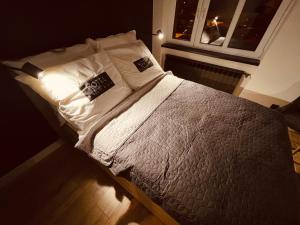 Posteľ alebo postele v izbe v ubytovaní Apartamenty KTW Park Śląski