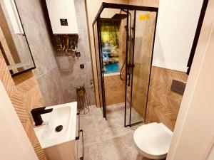 Kúpeľňa v ubytovaní Apartamenty KTW Park Śląski