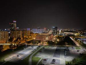 Výhľad na mesto Katovice alebo výhľad na mesto priamo z apartmánu