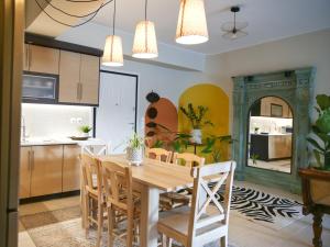 A cozinha ou cozinha compacta de Beach House in Itea-Delphi