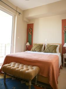 Cama ou camas em um quarto em Beach House in Itea-Delphi