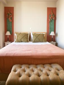 Cama ou camas em um quarto em Beach House in Itea-Delphi