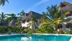 a view of the resort from the pool at Villa Malaika in Jambiani