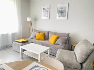 Posezení v ubytování Apartament Baltic Premium Garden z ogródkiem