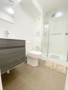 Koupelna v ubytování Hostal Buró