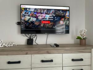 TV a/nebo společenská místnost v ubytování Apartman Mateo Zlatar