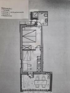 Půdorys ubytování Apartments Skalin