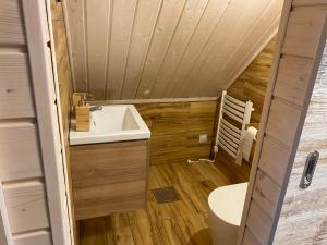 Kúpeľňa v ubytovaní Domek Całoroczny Fuleda -Mazury Giżycko Sauna Jacuzii Kominek