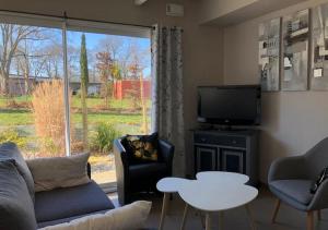 Χώρος καθιστικού στο Les cottages du golf