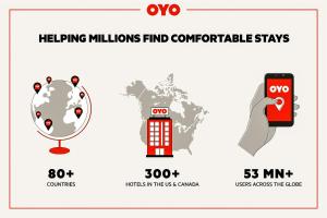 a world map with a cell phone and a house at OYO Hotel Groesbeck in Groesbeck