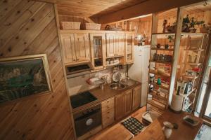 Kuchyň nebo kuchyňský kout v ubytování House Poljana