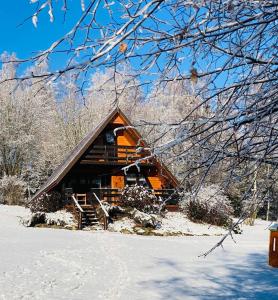 冬のEko Bajka - całoroczne domki w górachの様子