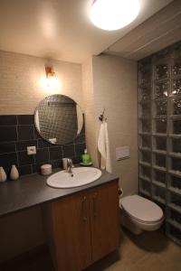 Koupelna v ubytování Sólheimar Studio Apartment