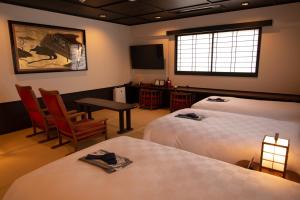 京都高濑川别邸客房内的一张或多张床位