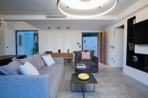 A television and/or entertainment centre at High-end Villa Faos Two