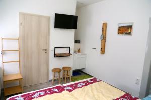 TV a/nebo společenská místnost v ubytování Gästezimmer Schmidt