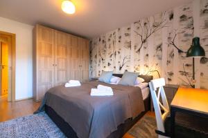 Posteľ alebo postele v izbe v ubytovaní Apartament Na Wzgórzu z widokiem na góry - Dream Apart