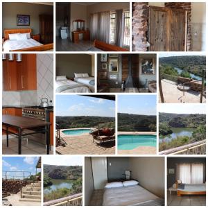 un collage de fotos de un hotel con piscina en Mountain dew, en Balmoral