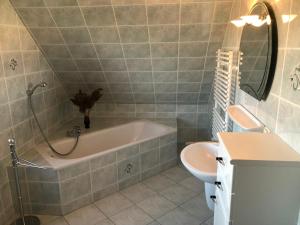 Ένα μπάνιο στο Ferienwohnung Zur Schoritzer Wiek +28 φωτογραφίες
