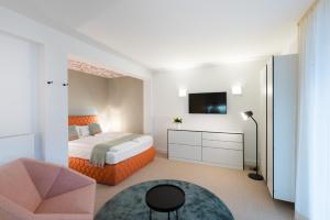 Cama ou camas em um quarto em Studiohouse Frankfurt