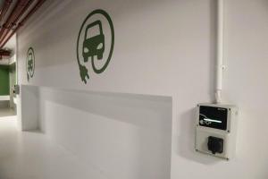 a wall with a sticker of a car on it at Hotel Arima & Spa - Small Luxury Hotels in Donostia-San Sebastián