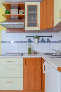 Kuchyňa alebo kuchynka v ubytovaní Holiday apartment in Okrug Gornji with terrace, air conditioning, WiFi 3436-1