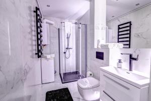 Kúpeľňa v ubytovaní Apartament Gwiazda Perła Krynicy