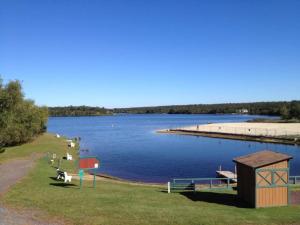 AlbrightsvilleにあるPerfect Getaway In The Poconos! (House #1) HotTub !! Gameroom!! WiFi !!の桟橋と船の群れがある大きな水域