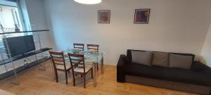 Televisyen dan/atau pusat hiburan di Apartament Agatowa