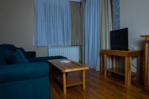 a living room with a couch and a table with a tv at Apartments Peggy in Jahorina