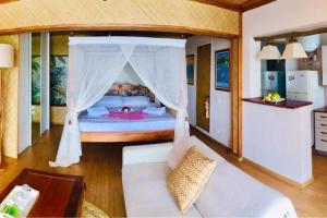 Uma cama ou camas num quarto em Suite totalement équipée avec vue imprenable!!!!